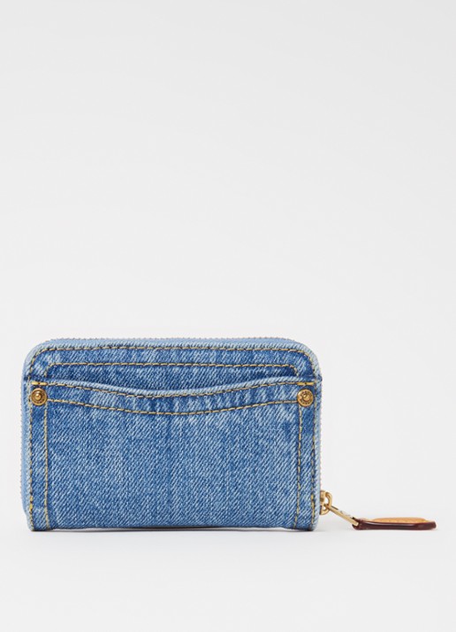 Coach Portemonnee van denim - achterkant 3 indigo