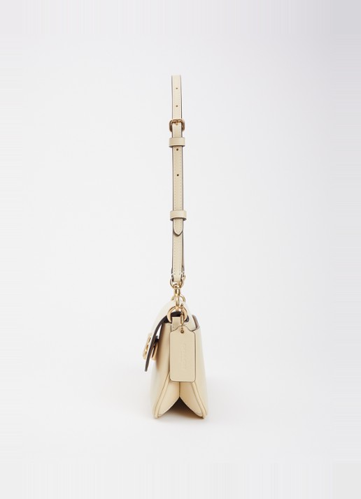 Coach Refined schoudertas van leer met afneembare schouderriem - detail 6 geel