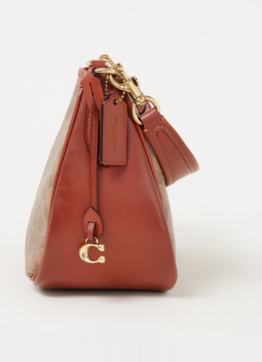 Coach Signature Cary crossbodytas van canvas met leren details - detail 2 bruin