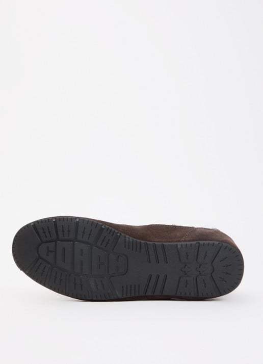 Coach Sneaker van suède met logoprint - detail 5 bruin
