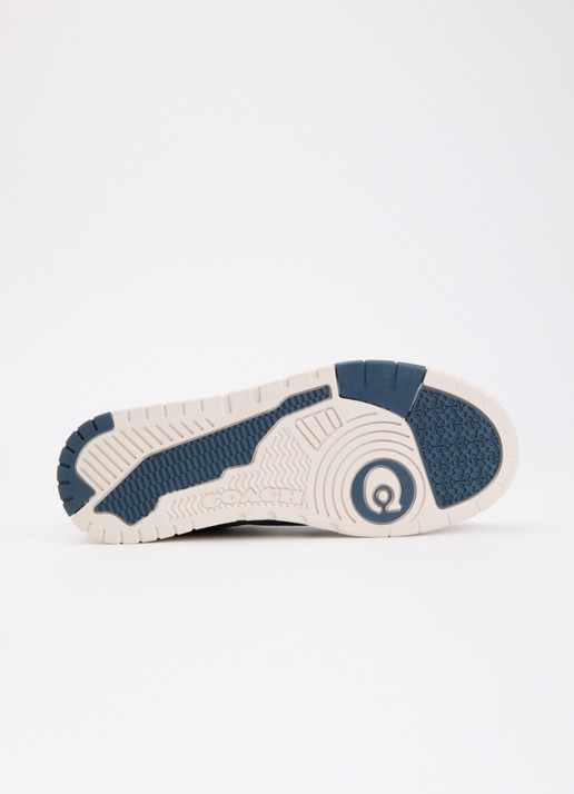 Coach Soho sneaker van denim met logo - detail 3 indigo