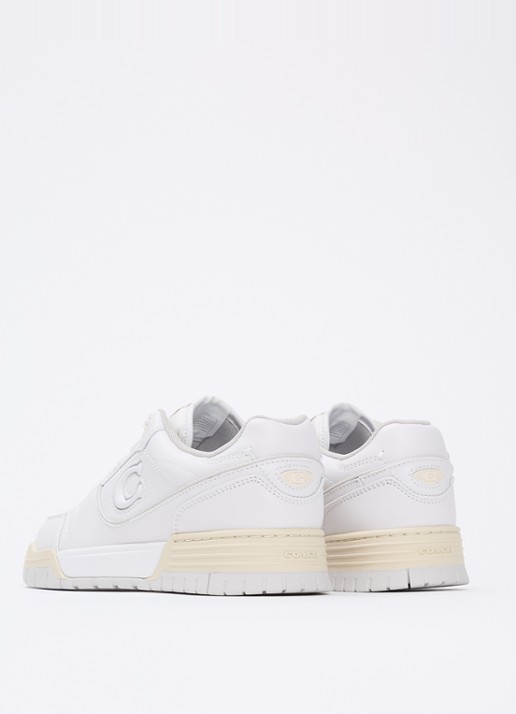 Coach Soho sneaker van leer met logo - achterkant 4 wit