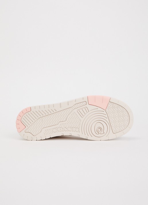 Coach Soho sneaker van leer met suède details en jacquard dessin - detail 5 creme