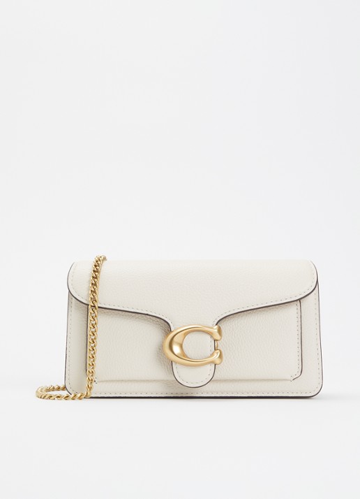 Coach Tabby 19 clutch van leer met afneembare schouderriem