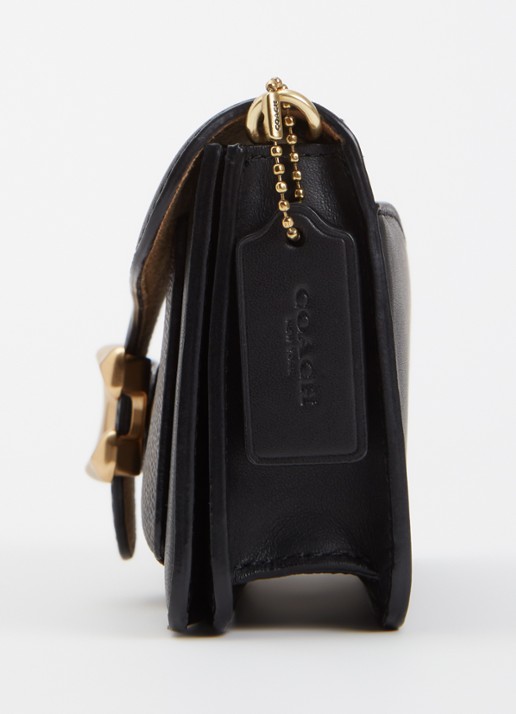 Coach Tabby 19 crossbody tas van leer met afneembare schouderriem - detail 4 zwart