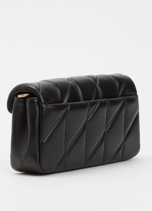 Coach Tabby 19 crossbodytas van leer met afneembare schouderriem - achterkant 4 zwart