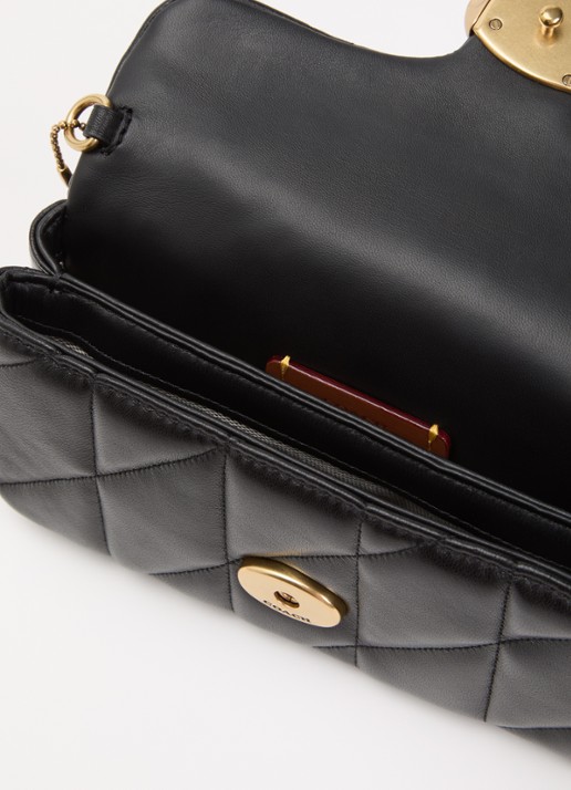 Coach Tabby 19 crossbodytas van leer met afneembare schouderriem - detail zwart