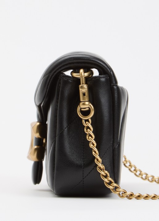 Coach Tabby 19 crossbodytas van leer met afneembare schouderriem - detail 2 zwart