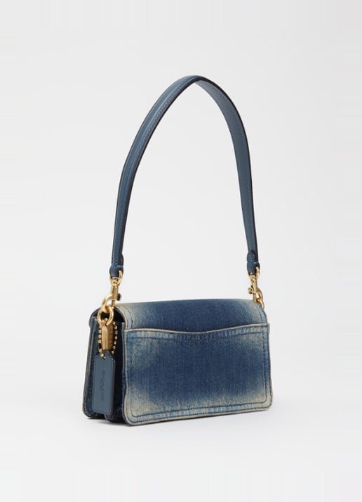 Coach Tabby 20 schoudertas van denim - achterkant 7 indigo