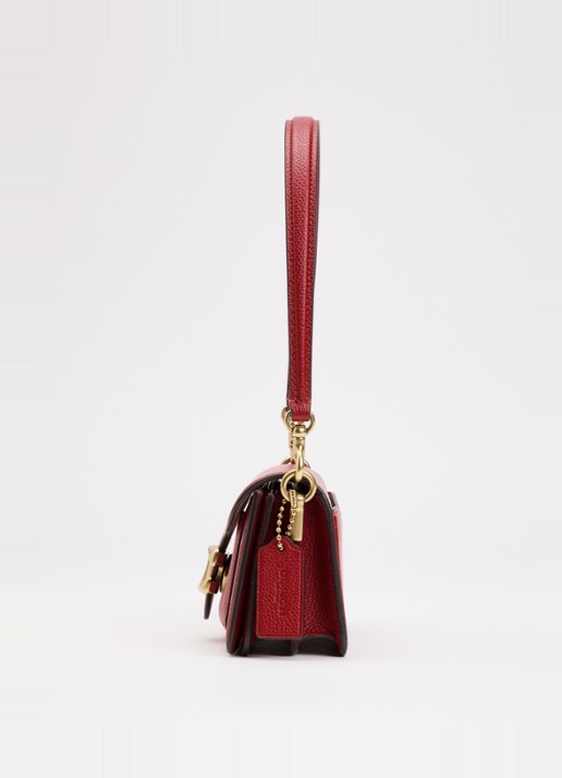 Coach Tabby 20 schoudertas van leer met afneembare schouderriem - detail 3 rood