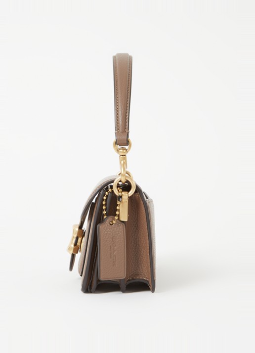 Coach Tabby 20 schoudertas van leer met logo - detail 2 lichtbruin