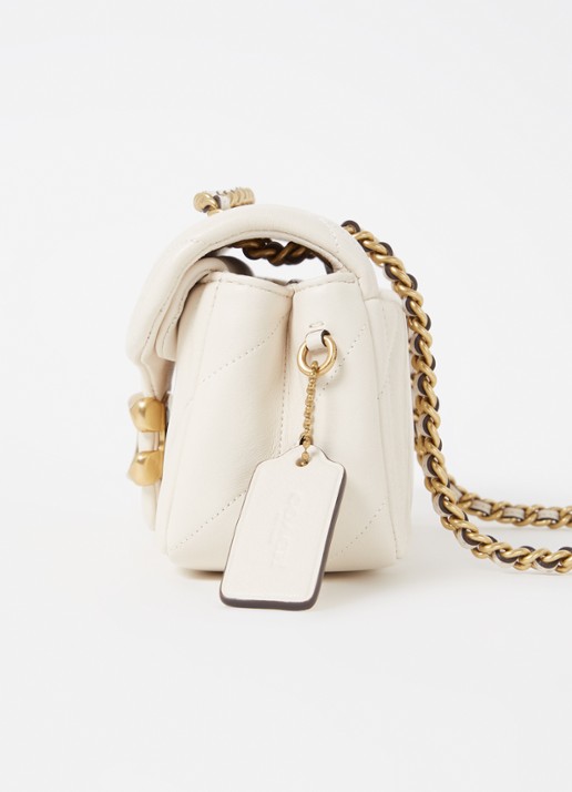 Coach Tabby 20 schoudertas van quilted leer - detail 6 gebroken wit