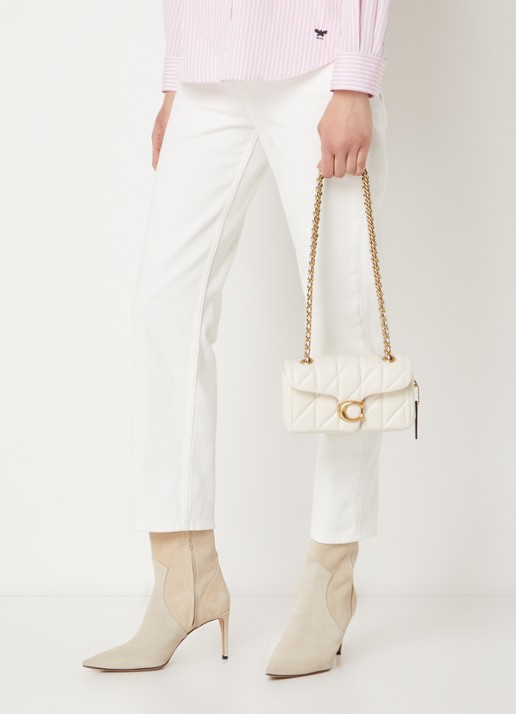 Coach Tabby 20 schoudertas van quilted leer - voorkant 4 gebroken wit