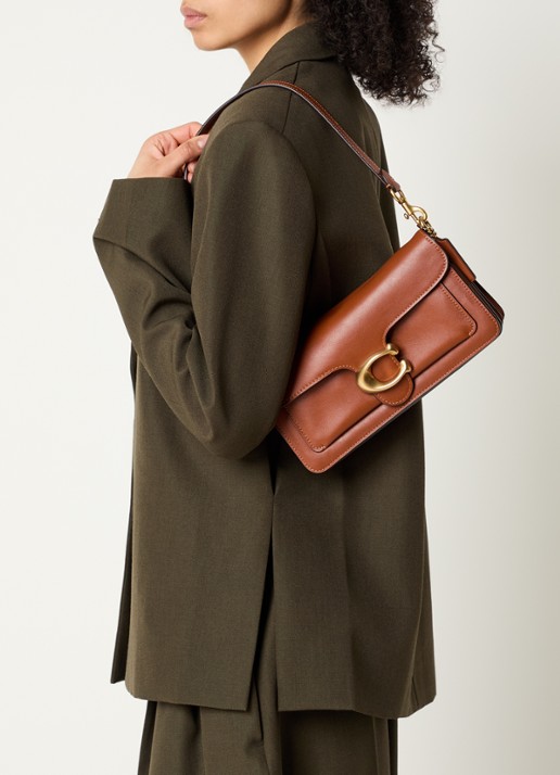Coach Tabby 26 schoudertas van leer met afneembare schouderriem  - voorkant 6 cognac