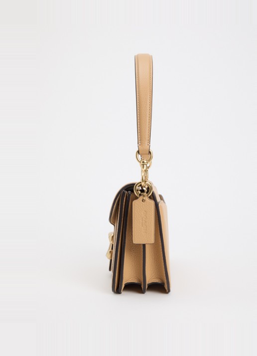 Coach Tabby 26 schoudertas van leer met afneembare schouderriem - detail 5 geel
