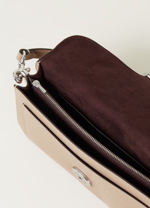 Coach Tabby 26 schoudertas van leer - detail donkerbeige