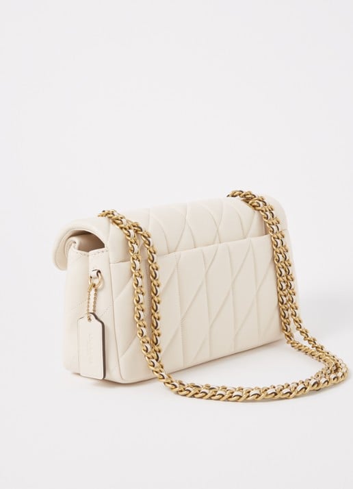 Coach Tabby 26 schoudertas van quilted leer - achterkant 6 creme