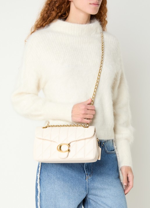 Coach Tabby 26 schoudertas van quilted leer - voorkant 4 creme