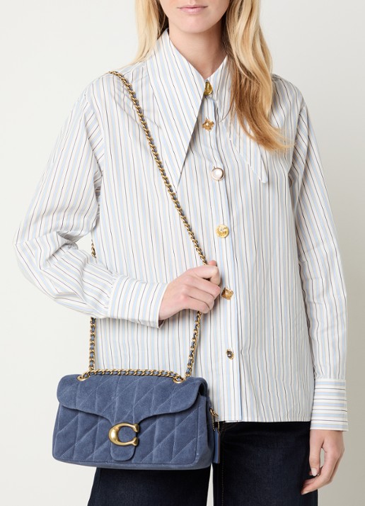 Coach Tabby 26 schoudertas van quilted suède  - voorkant 2 jeans