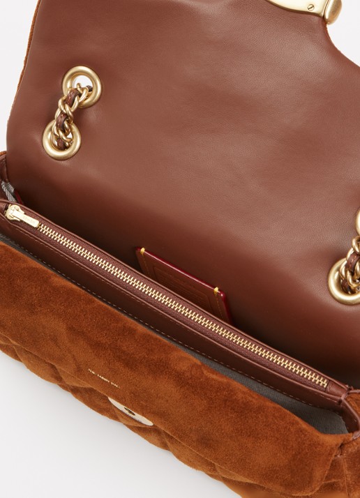 Coach Tabby 26 schoudertas van suède - detail bruin