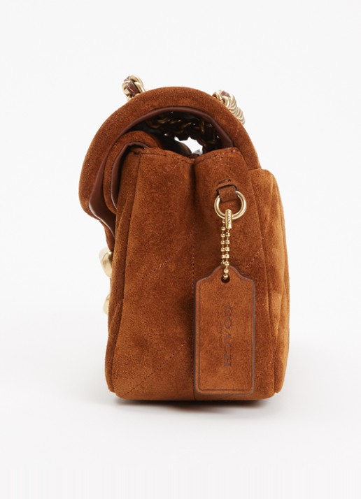 Coach Tabby 26 schoudertas van suède - detail 2 bruin