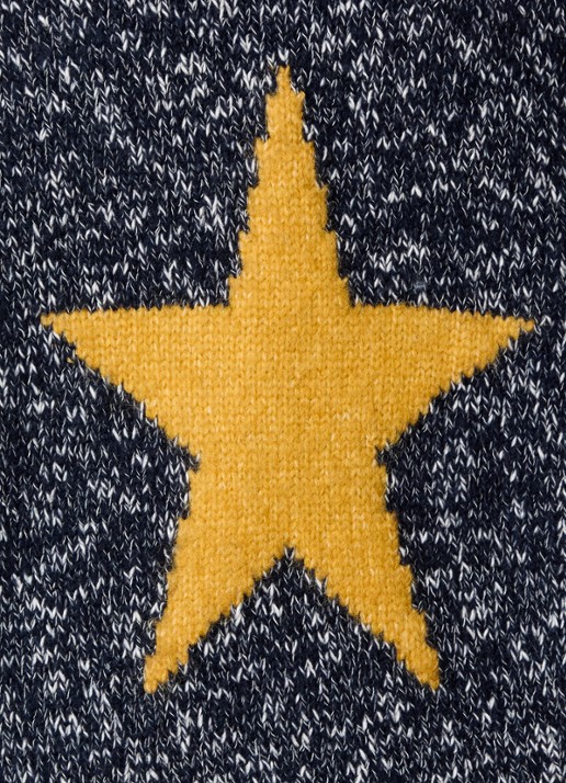 Cole Buxton Grofgebreide trui met ingebreid patroon - detail 5 zwart