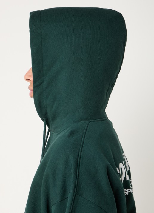 Cole Buxton Hoodie met logo- en backprint  - detail 5 donkergroen