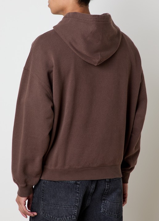 Cole Buxton Hoodie met logo - achterkant 3 bruin