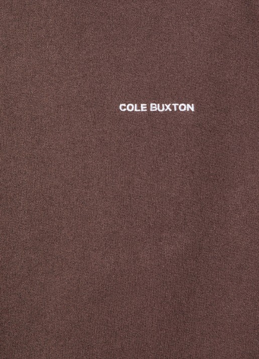 Cole Buxton Hoodie met logo - detail 6 bruin