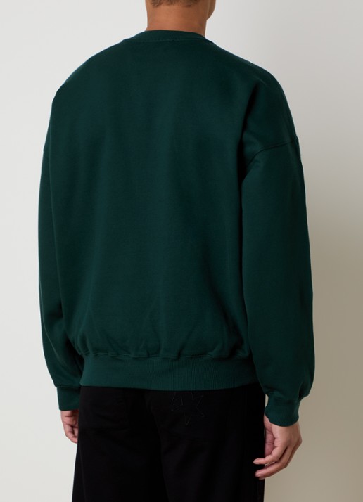 Cole Buxton International sweatshirt met logoborduring - achterkant 3 donkergroen