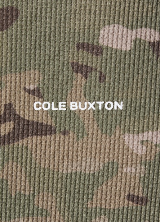 Cole Buxton Longsleeve met camouflageprint - detail 5 khaki