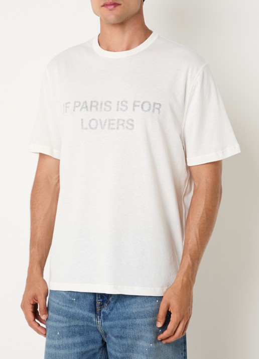 Cole Buxton Paris Texas T-shirt met front- en backprint - achterkant 4 ivoor