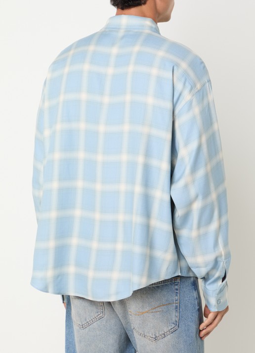 Cole Buxton Regular fit overhemd met ruitdessin - achterkant 4 blauw