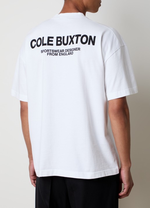 Cole Buxton Sportswear T-shirt met logo- en backprint