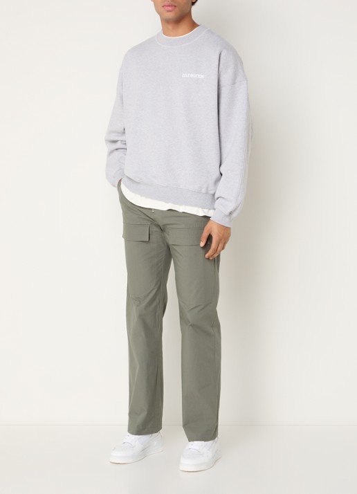Cole Buxton Straight fit cargobroek met steekzakken  - voorkant 4 khaki