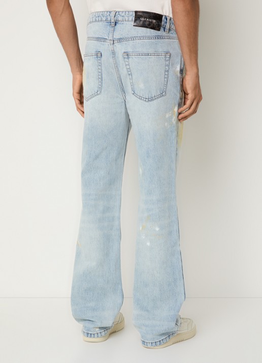 Cole Buxton Straight fit jeans met lichte wassing en steekzakken - achterkant 3 indigo