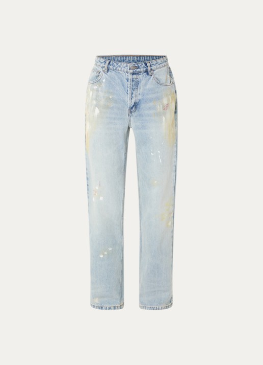 Cole Buxton Straight fit jeans met lichte wassing en steekzakken - voorkant 4 indigo