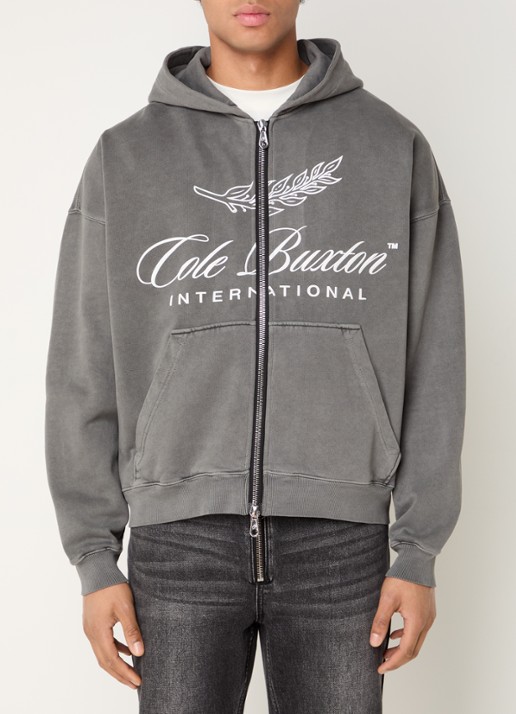Cole Buxton Sweatvest met capuchon en steekzakken