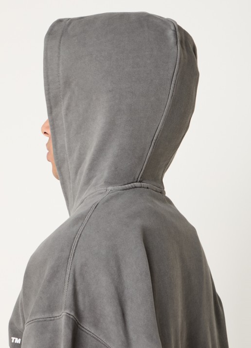Cole Buxton Sweatvest met capuchon en steekzakken  - detail 2 middengrijs