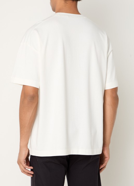 Cole Buxton T-shirt met logoborduring - achterkant 4 wit