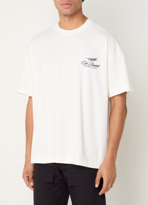 Cole Buxton T-shirt met logoborduring - detail 3 wit