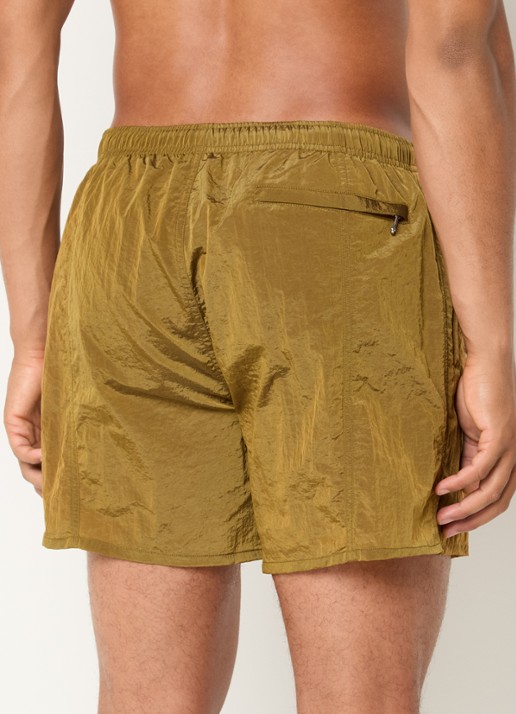 Cole Buxton Zwemshort met ritszakken - achterkant mosterd