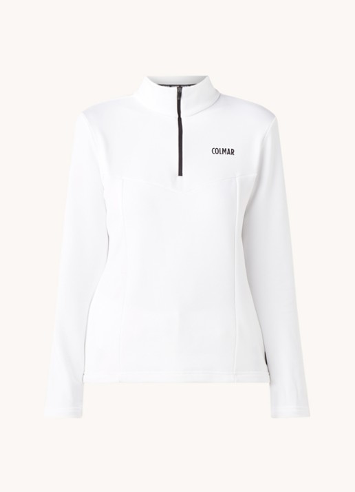 Colmar Monface skipully met halve rits en logo - voorkant 2 wit