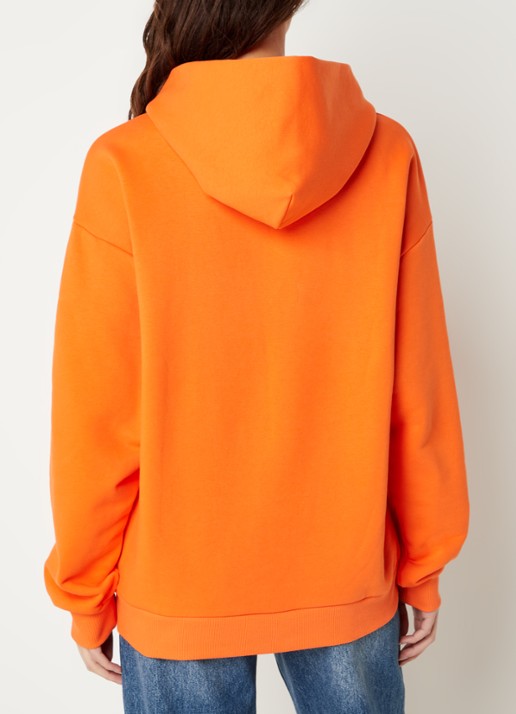 Colourful Rebel CLRFL RBL oversized hoodie in biologische katoenblend - achterkant 3 oranje
