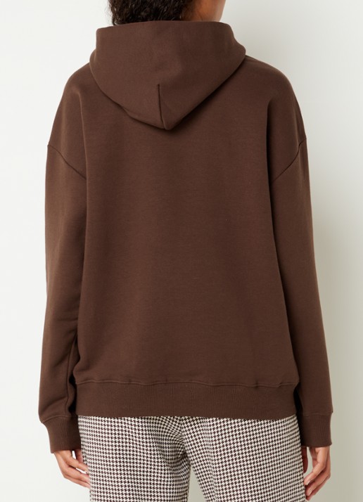 Colourful Rebel CLRFL RBL oversized hoodie in biologische katoenblend - achterkant 3 bruin