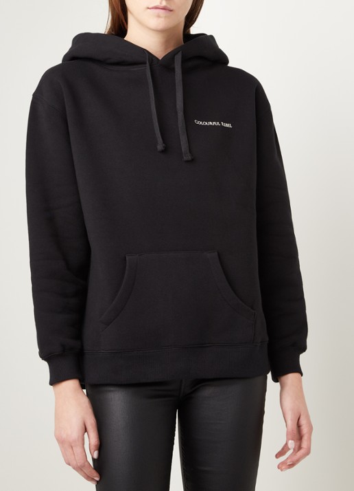 Colourful Rebel Cosmic Love hoodie met backprint - detail 4 zwart