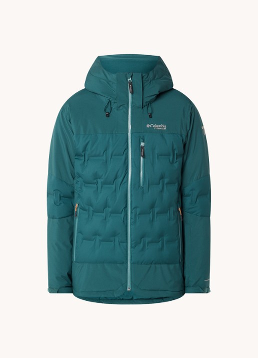Columbia Wild Card III ski-jas met donsvulling en afneembare capuchon  - voorkant 5 zeegroen