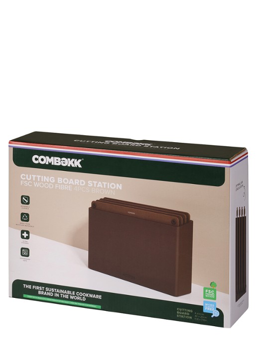 Combekk Snijplank 22 x 32 cm set van 4 - detail 2 bruin