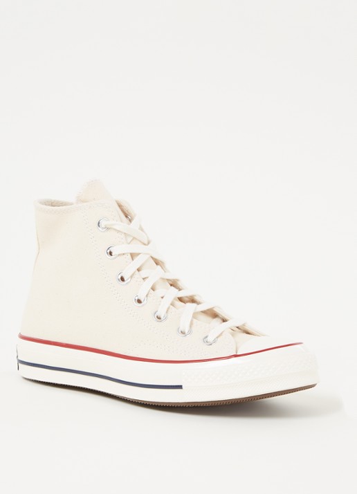 Converse Chuck 70 Hi sneaker van canvas - voorkant creme