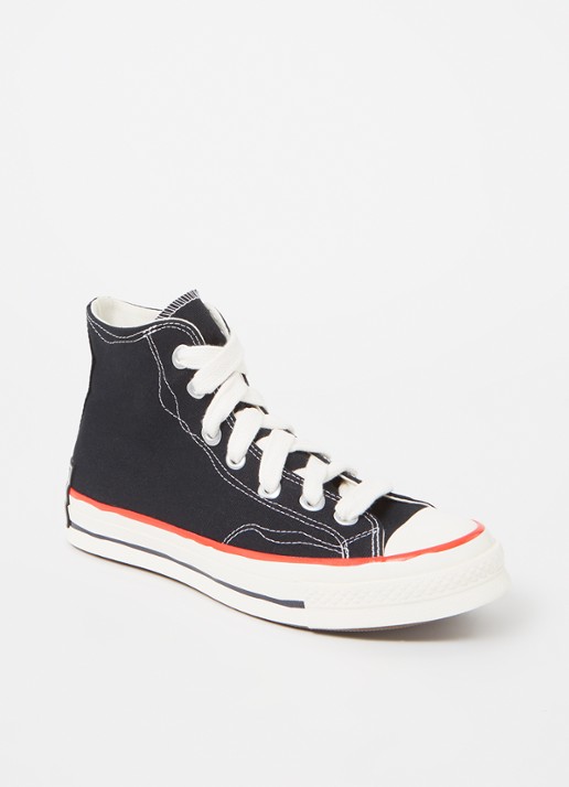 Converse Chuck 70 OX sneaker van canvas  - voorkant zwart